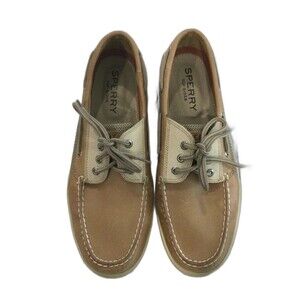 Sperry Shoes Men’s Size 10.5W Color Beige Billfish 3-Eye Boat Shoe